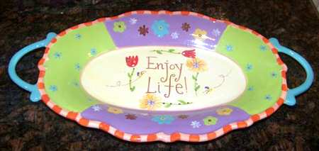 Sentiments 13" Oval Handled Platter