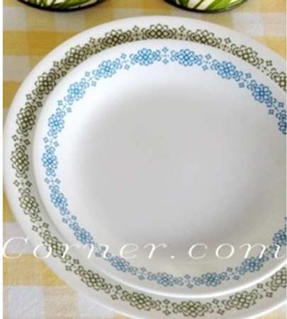 Blue Macrame Luncheon Plate