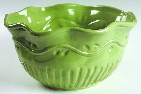 Rustica Green 12" Large Salad Serving Bowl