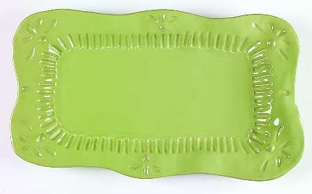 Rustica Green 17" Rectangular Serving Platter