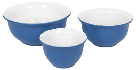 Casual Collections Blue and White (3 Piece) Mixing Bowl Set