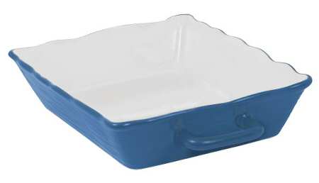 Casual Collections Blue and White 13"  Rectangular Baker