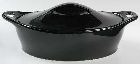 Creations Onyx 2 Quart Oval Covered Casserole