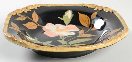 Crimson Garden Rim Soup Bowl