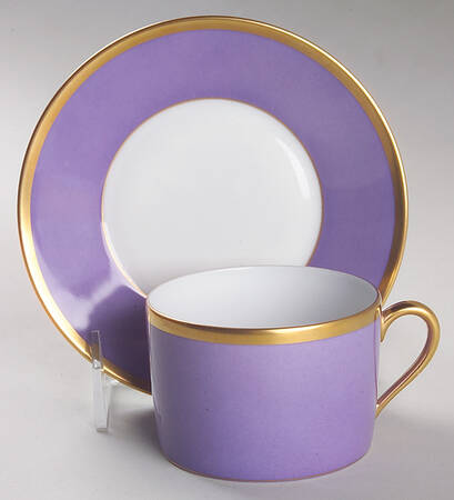 Arc En Ciel Lavender Flat Cup & Saucer Set