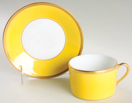 Arc En Ciel Grape Fruit (Yellow) Flat Cup & Saucer Set