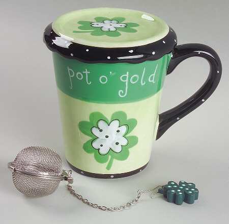 Pot O Gold Mug with Lid & Infuser