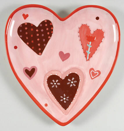 Valentines Day Heart Shaped Tray