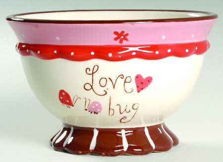 Valentines Day Footed Dessert Bowl