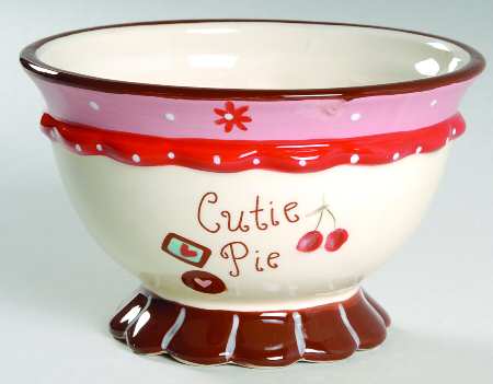 Valentines Day Footed Dessert Bowl