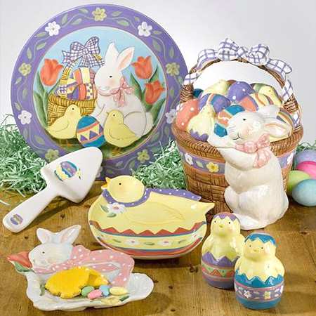 Bunny Patch Cake Plate and Server (Boxed Set)