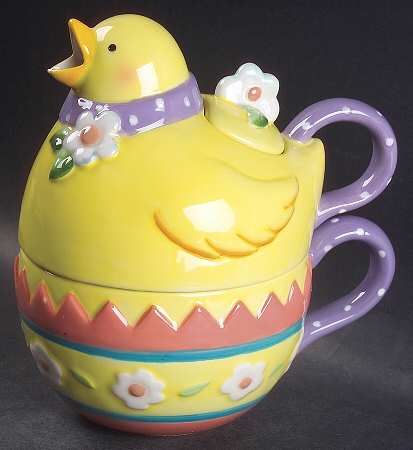 Bunny Patch Individual Teapot & Lid with Cup