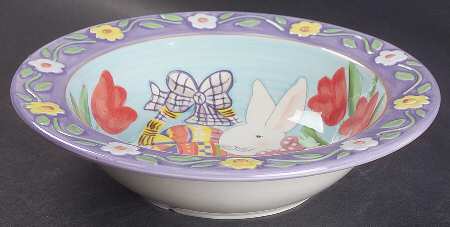 Bunny Patch 10" Round Vegetable Bowl
