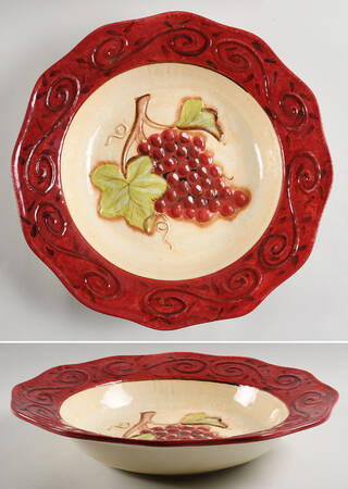 Tuscan Winery 15" Large Salad Serving Bowl