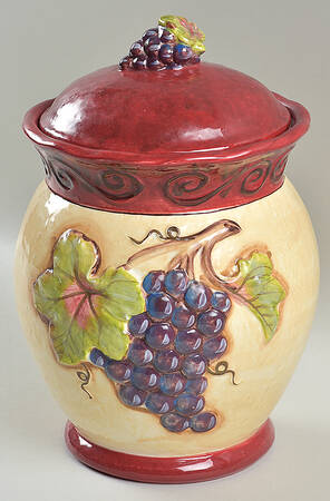 Tuscan Winery Extra Large Canister & Lid