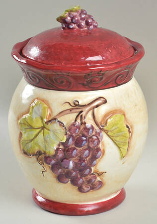 Tuscan Winery Medium Canister & Lid