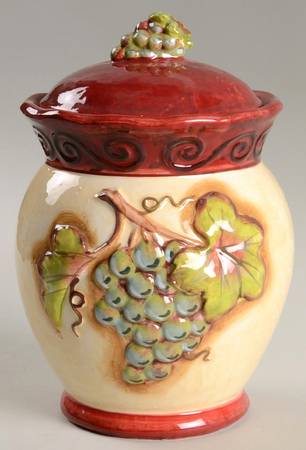 Tuscan Winery Small Canister & Lid
