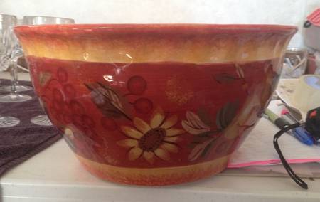Tuscan Morning 12" Large Salad Serving Bowl