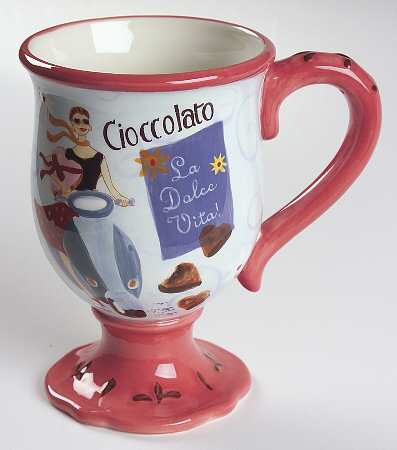 Chocolate Cafe Footed Mug