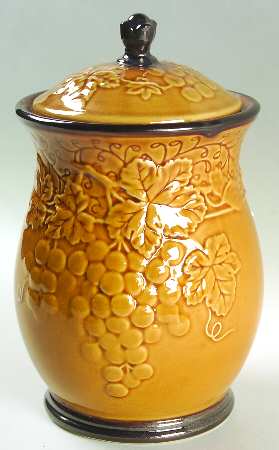 Bordeaux Gold Small Canister & Lid