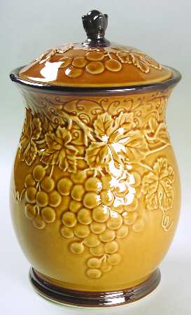 Bordeaux Gold Large Canister & Lid
