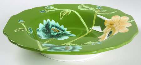 Field Flowers (Hand Painted) Large Rim Soup Bowl