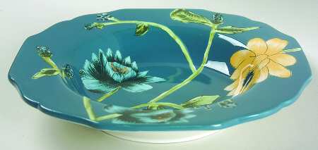 Field Flowers (Hand Painted) Large Rim Soup Bowl