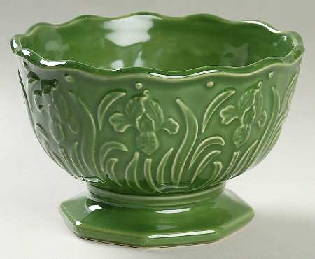 Field Flowers Green Individual Ice Cream Dish