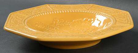 Field Flowers Gold Large Rim Soup Bowl