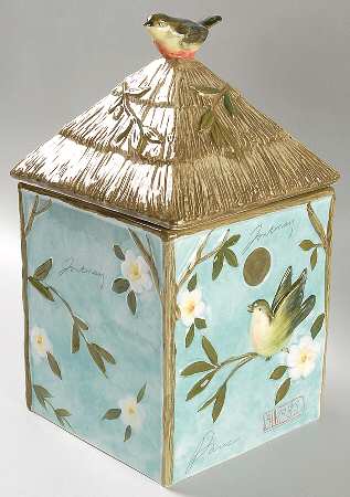 Natures Garden Figural Canister & Lid