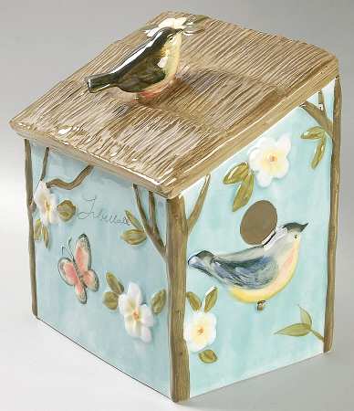Natures Garden Figural Canister & Lid
