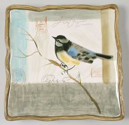 Natures Garden Square Salad Plate
