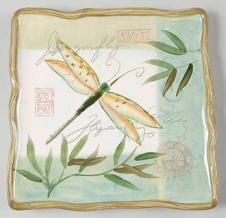 Natures Garden Square Salad Plate