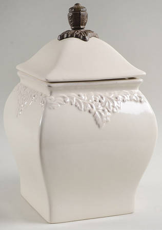 Renaissance Ivory Large Canister & Lid