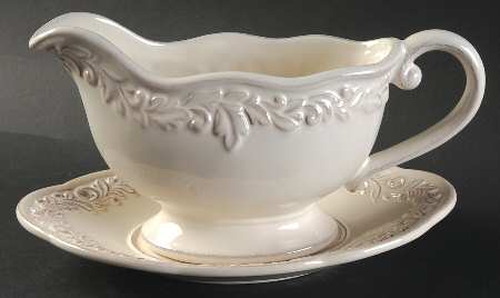 Renaissance Ivory Gravy Boat & Underplate