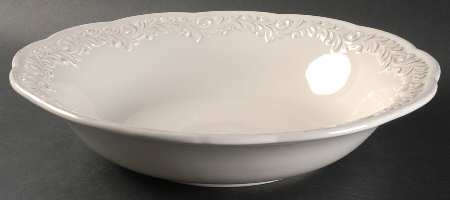 Renaissance Ivory 14" Large Salad Serving Bowl