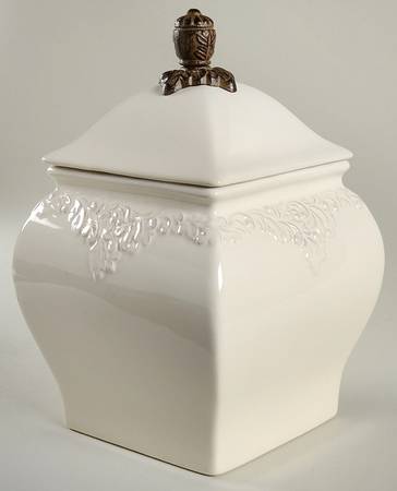 Renaissance Ivory Medium Canister & Lid