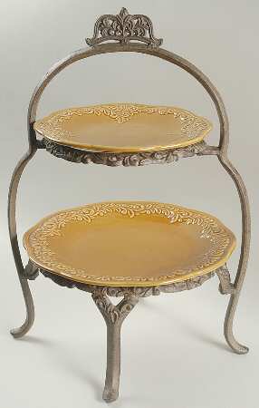 Renaissance Gold 2 Tier Metal Plate Holder w/DP & SPDES