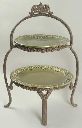 Renaissance Green 2 Tier Metal Plate Holder w/DP & SPDES