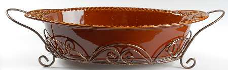 Venetian 18" Oval Baker W/Metal Stand