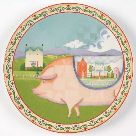 Barnyard Salad/Dessert Plate