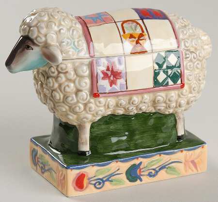 Barnyard Figural Sugar Bowl & Lid