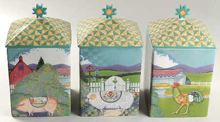 Barnyard Boxed Canister Set-Large (3 Motifs)