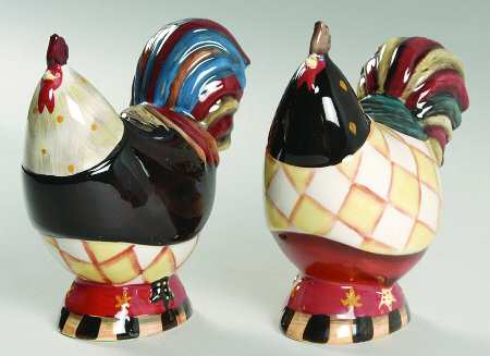 Paris Rooster Figural Salt & Pepper Set