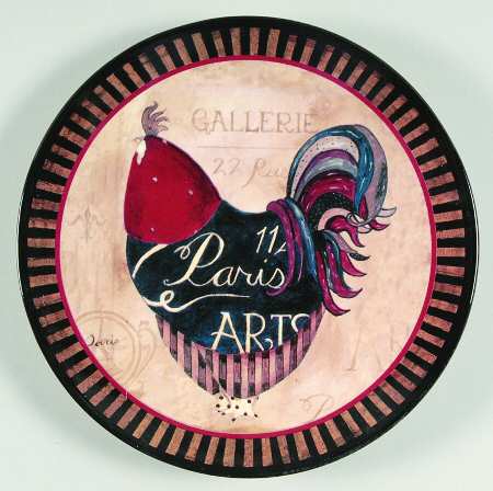 Paris Rooster Salad/Dessert Plate