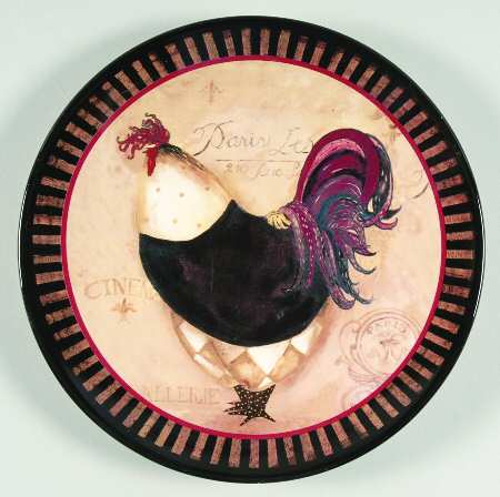 Paris Rooster Salad/Dessert Plate