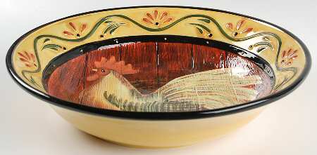 Rooster Inn 13" Pasta Serving Bowl