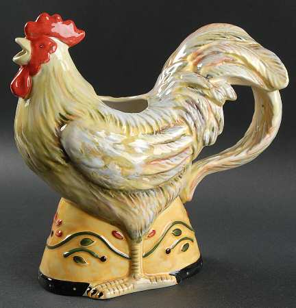 Rooster Inn Figural Pitcher