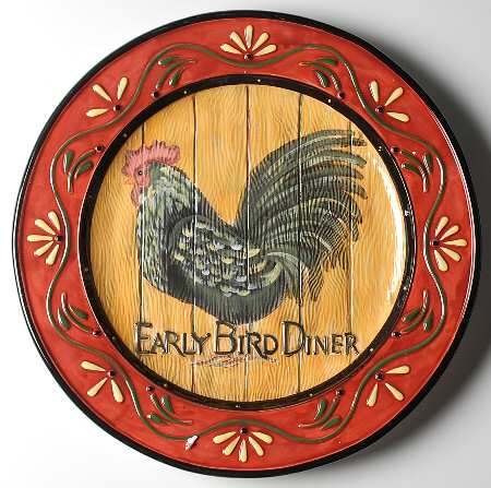 Rooster Inn 16" Chop Plate (Round Platter)