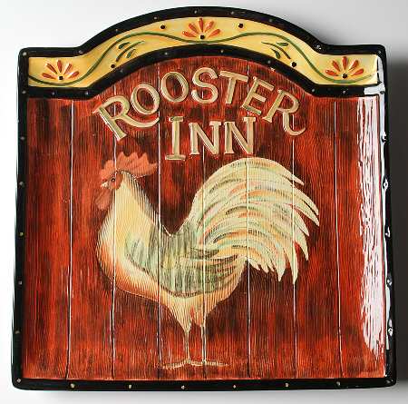 Rooster Inn Square Service Plate (Charger)